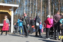 Puumalan uusi elinkeinokehittäjä Heikki Pietarinen esittäytyi tapahtumassa.